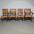 Matching Set / Castle Chairs / Neo Barok / Sheep Leather / 1900S thumbnail 26