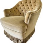 Vintage Fauteuil / Eenzit / Clubzetel Met Franjes thumbnail 2
