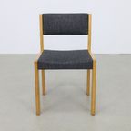6x Eetkamerstoel Cees Braakman <<<brand>>>, 1970s Nieuw Gestoffeerd thumbnail 5
