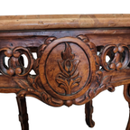 Louis Xv Stijl Bijzettafel Met Marmeren Blad, 20e Eeuw thumbnail 5
