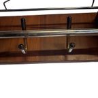 Vintage Wandkapstok Teak En Chroom Jaren 60/70 thumbnail 11