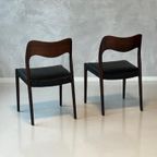 Niels Otto Moller 71 Eetkamerstoelen 3x Vintage Prijs P/stuk thumbnail 2