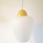 Vintage Jaren 50 Hanglamp Louis Kalff Stijl Melkglas Lampje thumbnail 5