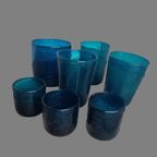 Set Van 7 Blauwe Frisdrankglazen thumbnail 7