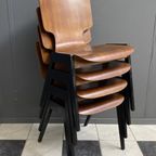 Set Of 4 Wilkhahn Wood Chairs 1960S Stackable thumbnail 10