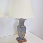 Set 2 Vintage Tafellamp Tin Messing ’60 Mid Century Japandi thumbnail 14
