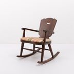 Mid-century Scandinavian Rocking Chair / Schommelstoel / Fauteuil thumbnail 3