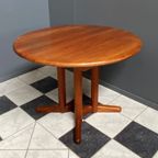 Teak Round Or Oval Dining Table 1960S By Design Handwerk Denmark thumbnail 7