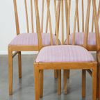 Leuke, Gezellige Set Van 8 Vintage Deens Design Eetkamerstoelen Uit De Jaren ’70 Met Mooie Licht thumbnail 10