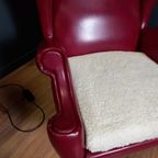 Rode Italiaanse Vintage Designfauteuil thumbnail 12