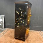Vintage Chinese Kast Vogels, Bloemen Bladgoud Bohemian Kast / Oosterse Kast / Chinese Cabinet thumbnail 2