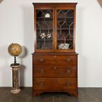 Bureau Bookcase Antiek Engels Eiken thumbnail 4