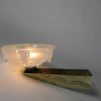 Art Deco Wandlamp Met Kap Van Opaliserend Glas, Jaren 30 thumbnail 6