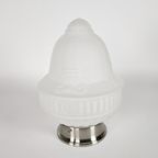 Art Deco - Giso Gispen Stijl - Gesatineerd Glas - Metaal - Plafondlamp thumbnail 6