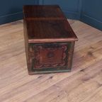 Polychrome Beschilderde Eikenhouten Bruidskistje thumbnail 7