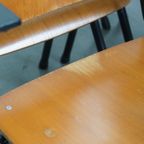 Set Van 12 Vintage Jaren ’60 Dutch Design Marko School/kantine/eetkamerstoelen Met Armleuningen thumbnail 18