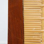 Unieke Set Van 6 Houten Art Deco Design Eetkamerstoelen Met Een Rieten Zitting En Rugleuning thumbnail 11