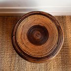 Rotan Bamboe Kruk Bijzettafel Vintage Crespi Stijl thumbnail 5