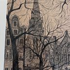 Ets J. De Burger. Oude Kerk Amsterdam thumbnail 2