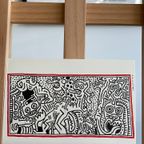 Keith Haring, Untitled, 1984, Vintage 1984-86, Set Of 7 Offset Lithograph Postcards thumbnail 4