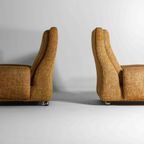 Set Van Twee Vintage Mid-Century "Orchidée" Lounge Fauteuils Van Michel Cadestin Voor Airborne thumbnail 11