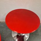 Set Retro Bijzettafel Nachtkastjes Tulpvoet Jaren 70 Stijl thumbnail 8