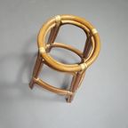 3 X Bamboo Stool With Leather Laces / 70s. thumbnail 8