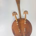 Vintage Afrikaanse Kalbas Gitaar Leer ‘60 Authentiek Afrika thumbnail 3