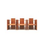 3X Zeer Zeldzame Modenistische Brutalist Fauteuil Ontworpen Door Architect Fritz Zeiger thumbnail 8