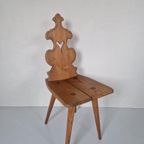 Vintage Brutalist Tiroler Stoel thumbnail 5