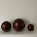 Vintage Houten Bakjes. Houten Bollen. Baboushka Bollen. Houten Decoratie Ballen thumbnail 8
