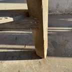 Vintage Rustieke Houten Bijzet Tafel C. 1970 thumbnail 6