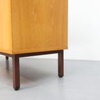 Vintage Deense Archiefkast Wandmeubel Blond Eiken thumbnail 13