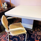 Witte Jaren 80 Eettafel Met Kolomvoet thumbnail 8