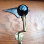 Vintage Eikenhouten Kapstok, Art Deco Style, Wandkapstok thumbnail 4