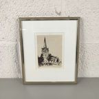 Paul De Cocker - Lithografie- Kerk Van Vinkem thumbnail 2