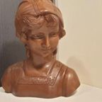 Kunsthars Buste Borstbeeld Jonge Vrouw Genummerd thumbnail 12