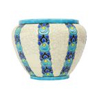 Polychrome Bloempot Vaas Catteau Boch Keramis Art Deco Ca. 1922 thumbnail 4