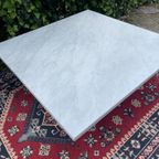 Vintage Carrara Marmeren Salontafel 100X100Cm thumbnail 6