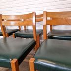 6 X Model 401 Eetkamerstoelen Van Jorgen Henrik Moller, Dene thumbnail 4