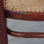 Originele Vintage Thonet Design Bistro Stoel Met Gematte Zitting thumbnail 10