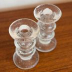 Vintage Scandinavische Pukeberg Iceglass Kandelaars thumbnail 4