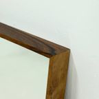 Large Scandinavian Rectangular Rosewood Mirror 1960s thumbnail 7