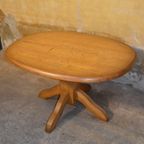 Middelgrote Ovale Massief Eikenhouten Eettafel thumbnail 6