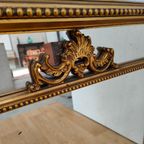 Grote Vintage Goudkleurige Spiegel, Schouwspiegel Badkamerspiegel 103 thumbnail 7