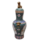 Grote Unieke Chinese Dekselvaas thumbnail 9