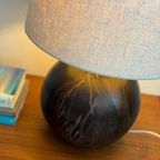 Grote Vintage Keramiek Lamp Brutalist Jaren 60 thumbnail 9