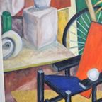 Vintage Schilderij Postwar Contemporary Stilleven Rietveld thumbnail 5