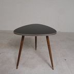 Driehoekige Vintage Bijzettafel, Salontafel Op Drie Poten thumbnail 12