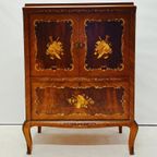 Vintage Marqueterie Kast thumbnail 7